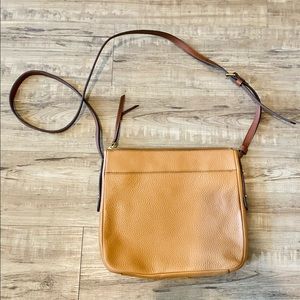 Fossil Tan Pebbled Leather Crossbody - Like NEW!
